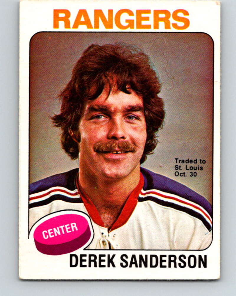 1975-76 O-Pee-Chee #73 Derek Sanderson New York Rangers V5490