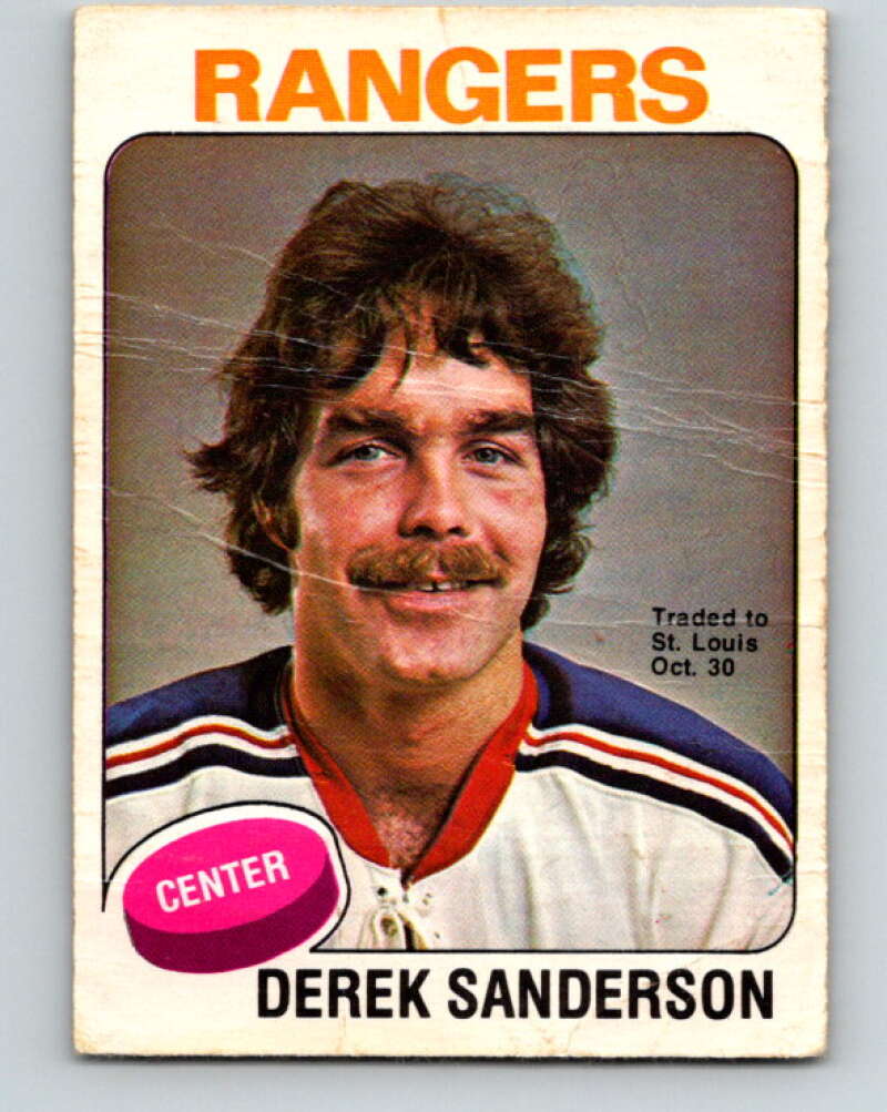 1975-76 O-Pee-Chee #73 Derek Sanderson New York Rangers V5491