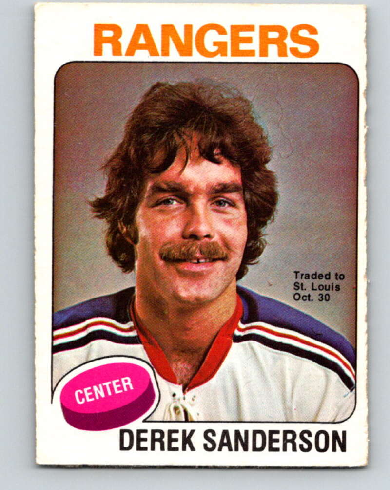 1975-76 O-Pee-Chee #73 Derek Sanderson New York Rangers V5492