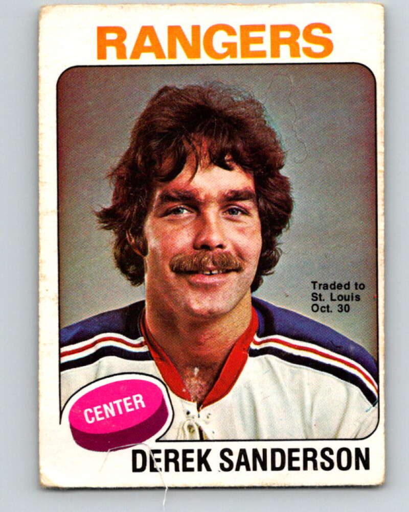 1975-76 O-Pee-Chee #73 Derek Sanderson New York Rangers V5494