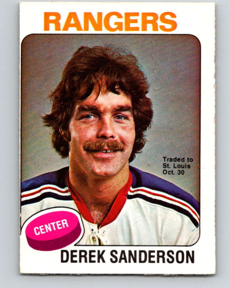 1975-76 O-Pee-Chee #73 Derek Sanderson New York Rangers V5496