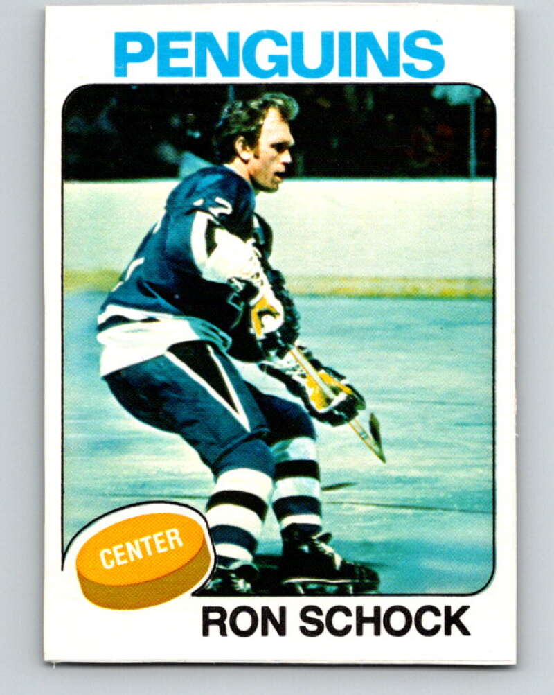 1975-76 O-Pee-Chee #75 Ron Schock Pittsburgh Penguins V5502