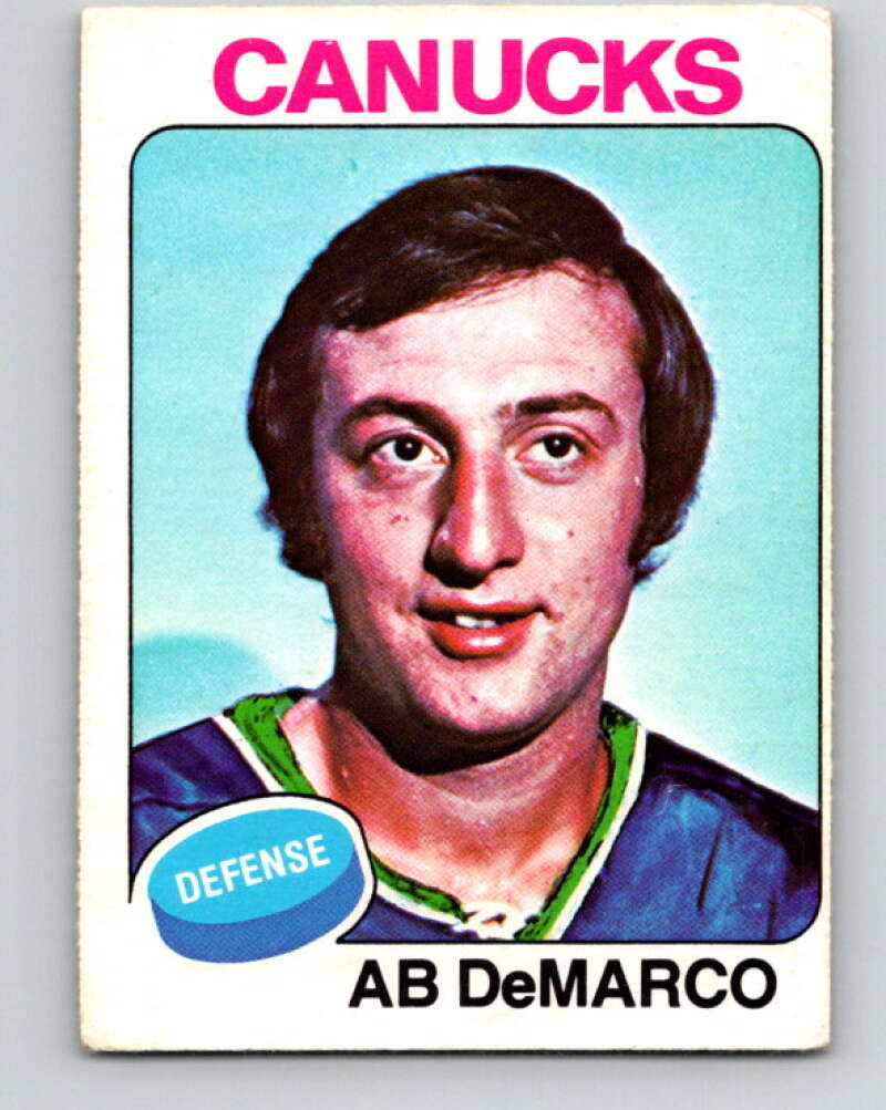 1975-76 O-Pee-Chee #78 Ab DeMarco Vancouver Canucks V5507