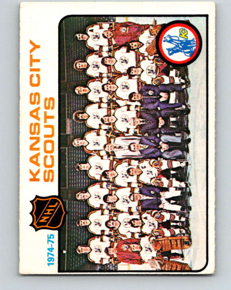 1975-76 O-Pee-Chee #88 Kansas City Scouts UER CL Kansas City Scouts V5554