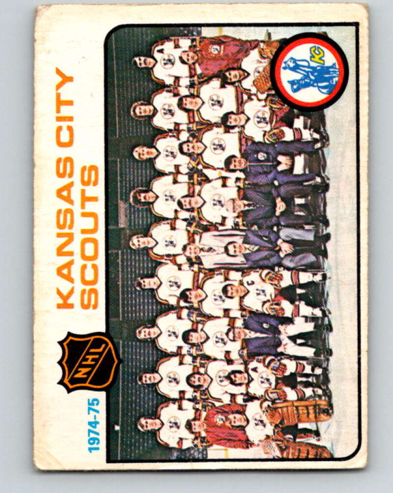 1975-76 O-Pee-Chee #88 Kansas City Scouts UER CL Kansas City Scouts V5555