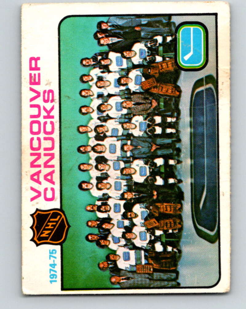 1975-76 O-Pee-Chee #97 Vancouver Canucks CL Vancouver Canucks V5594