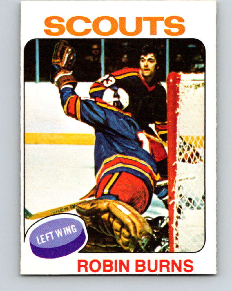 1975-76 O-Pee-Chee #104 Robin Burns RC Rookie Kansas City Scouts V5634