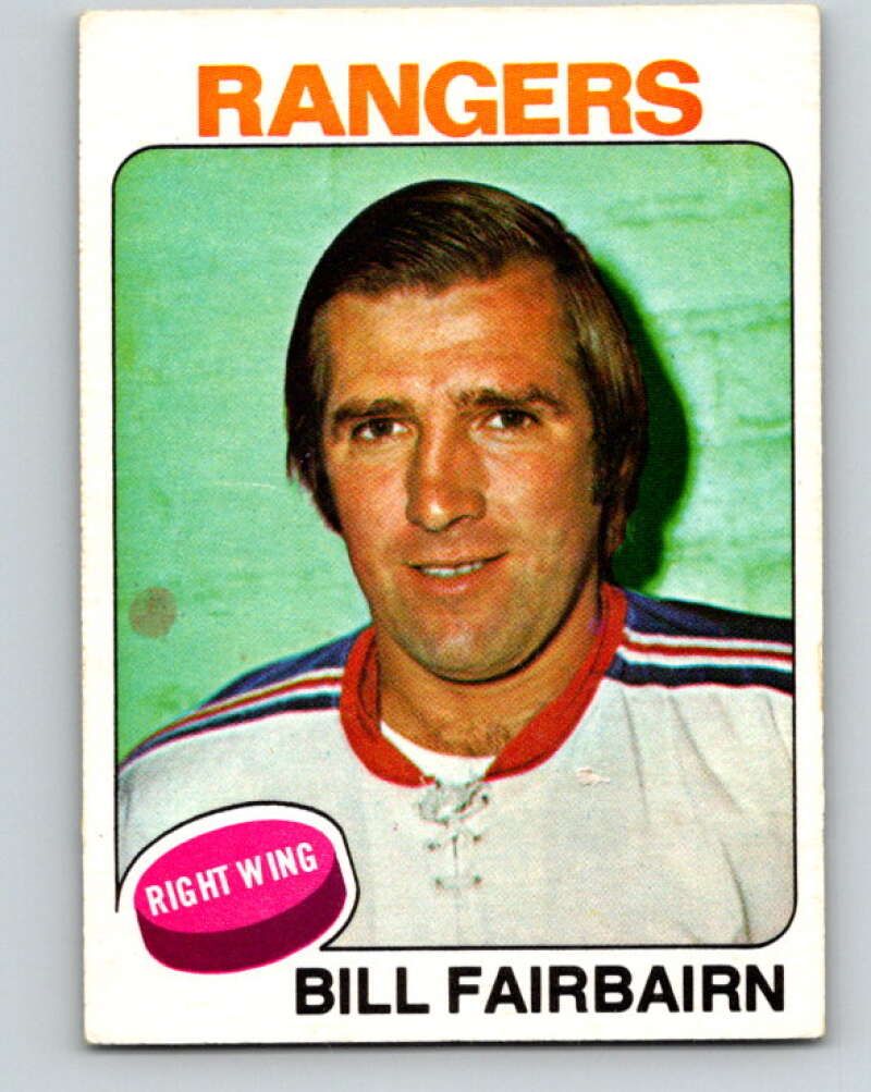 1975-76 O-Pee-Chee #109 Bill Fairbairn New York Rangers V5651