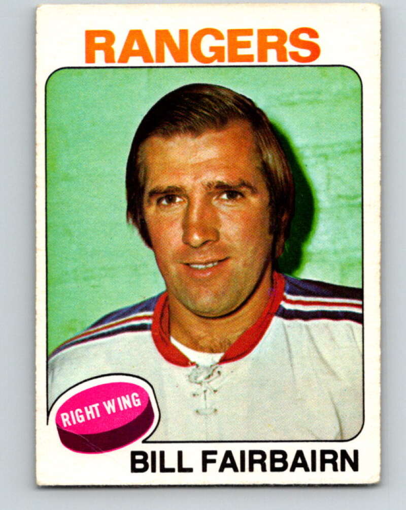 1975-76 O-Pee-Chee #109 Bill Fairbairn New York Rangers V5653
