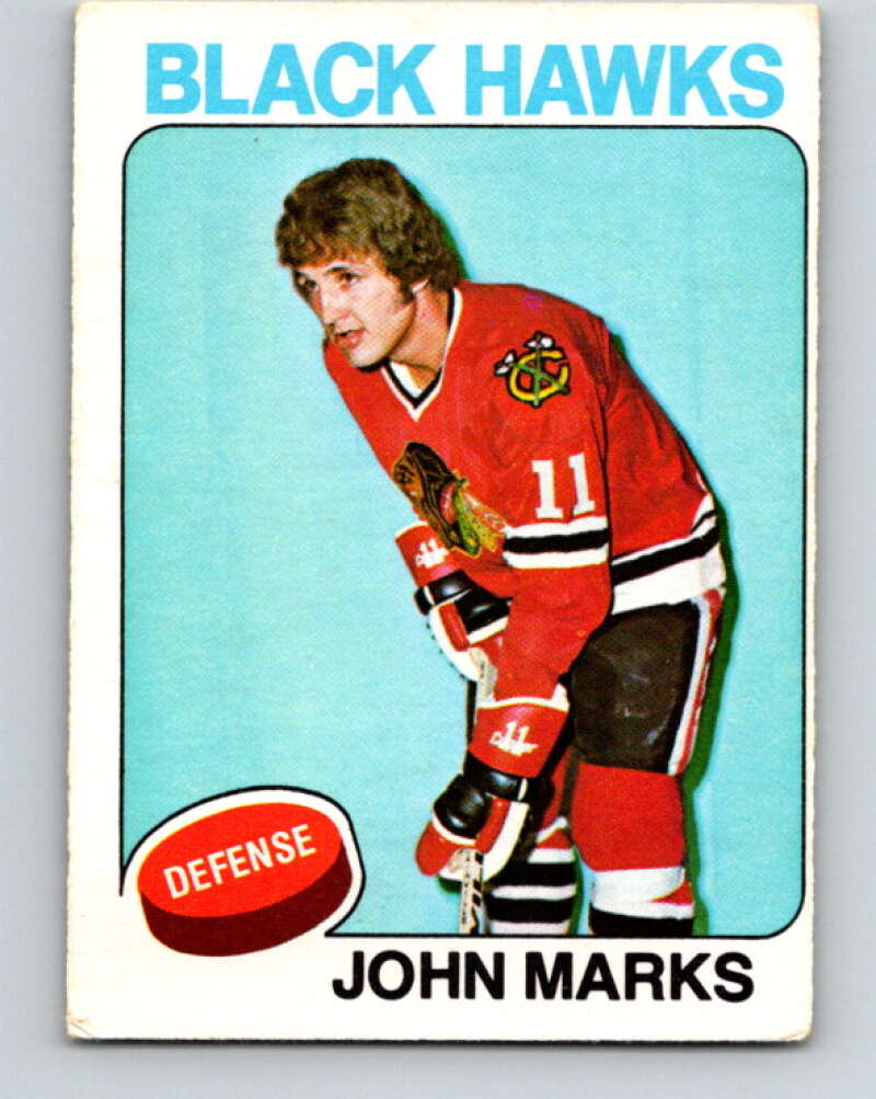 1975-76 O-Pee-Chee #121 John Marks Chicago Blackhawks V5700