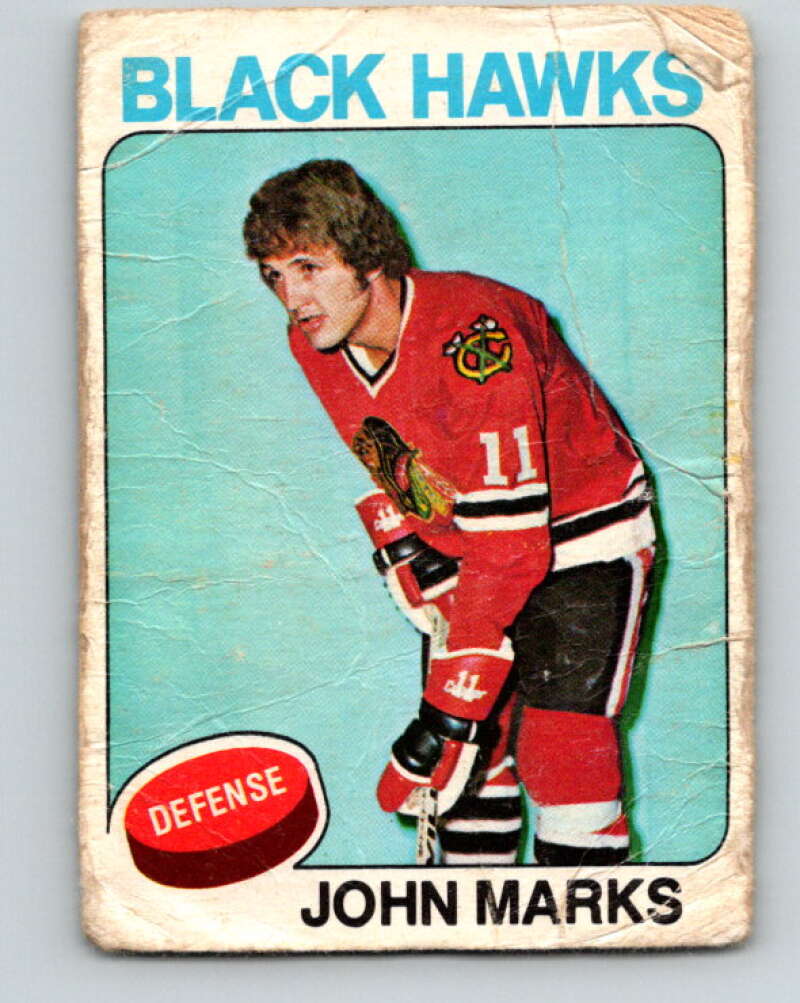 1975-76 O-Pee-Chee #121 John Marks Chicago Blackhawks V5702