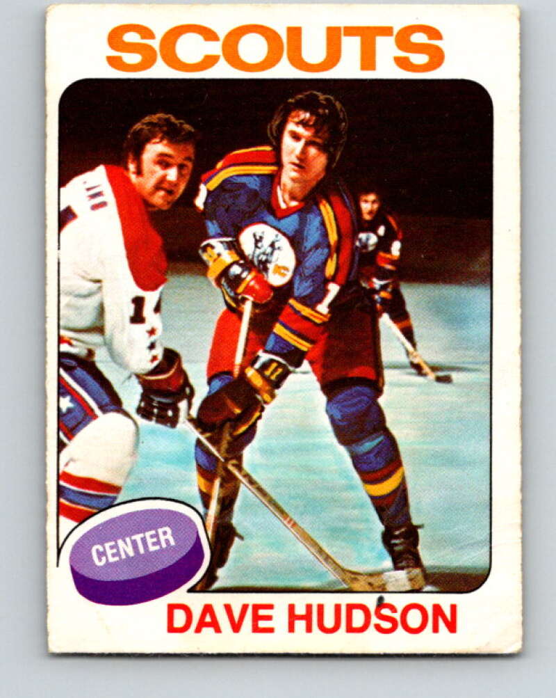1975-76 O-Pee-Chee #122 Dave Hudson Kansas City Scouts V5706