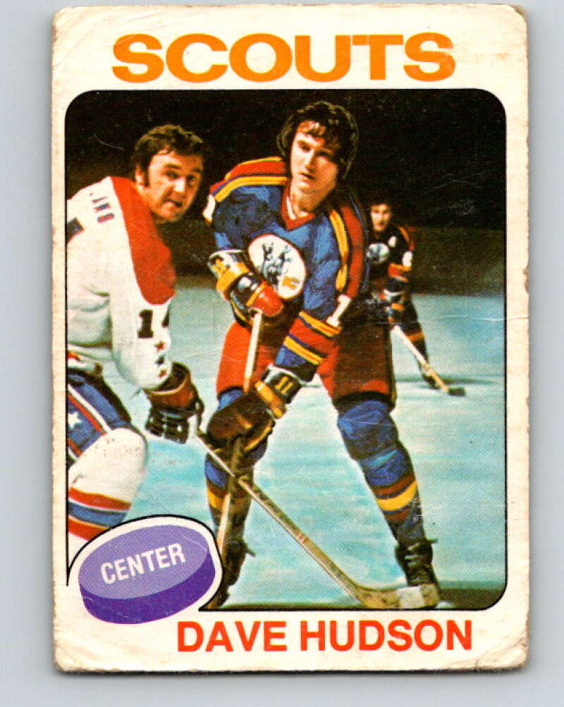 1975-76 O-Pee-Chee #122 Dave Hudson Kansas City Scouts V5708