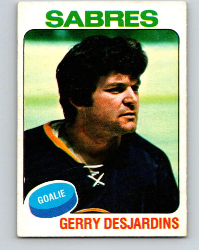 1975-76 O-Pee-Chee #125 Gerry Desjardins Buffalo Sabres V5717