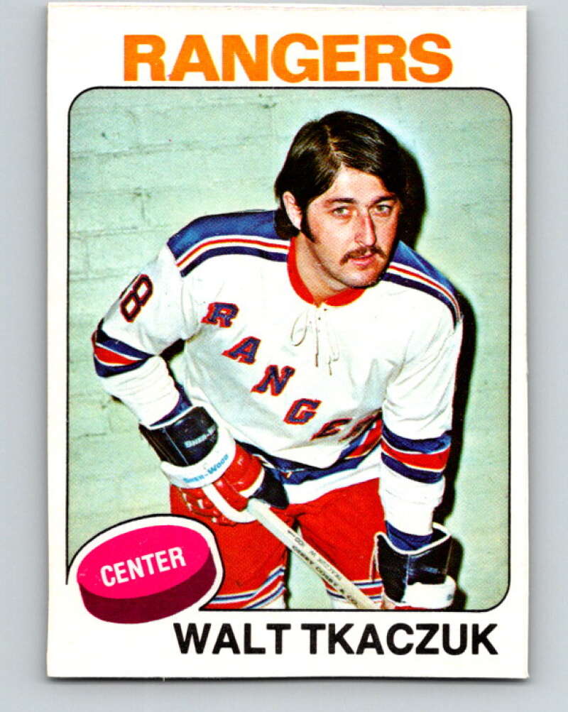 1975-76 O-Pee-Chee #128 Walt Tkaczuk New York Rangers V5735