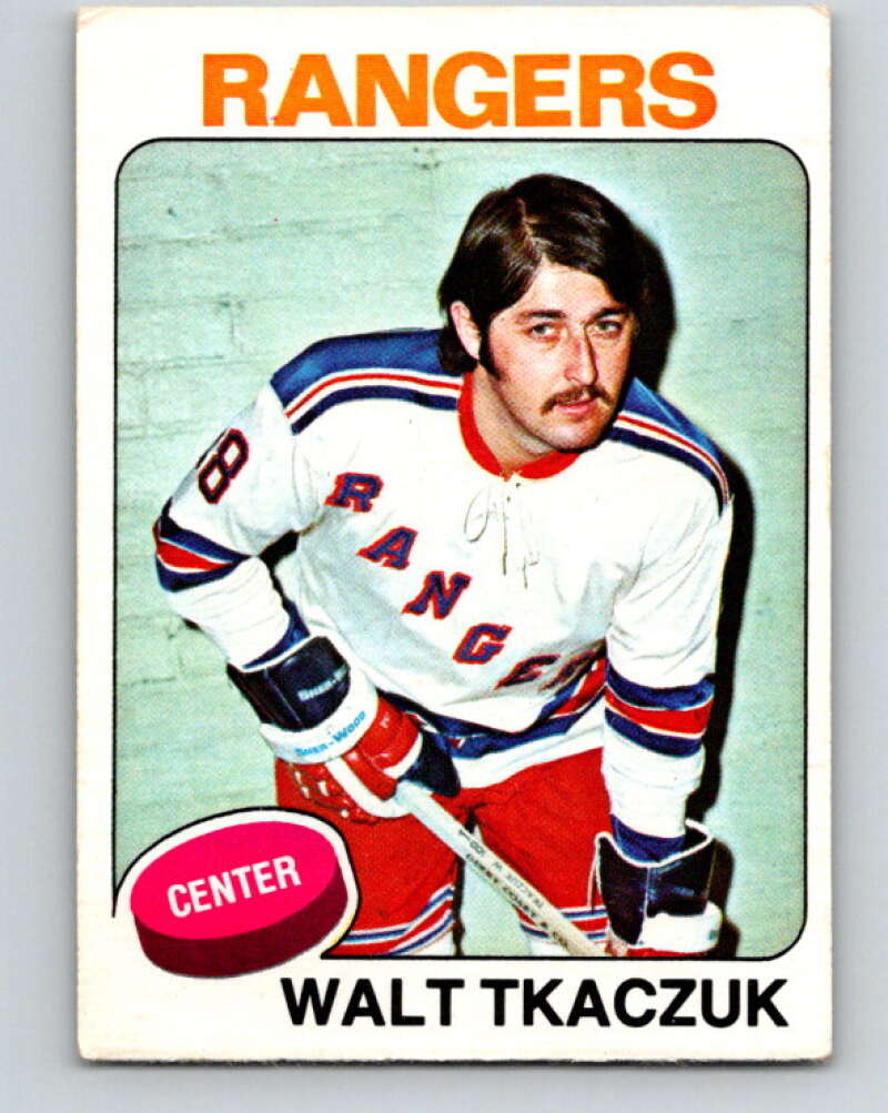 1975-76 O-Pee-Chee #128 Walt Tkaczuk New York Rangers V5737