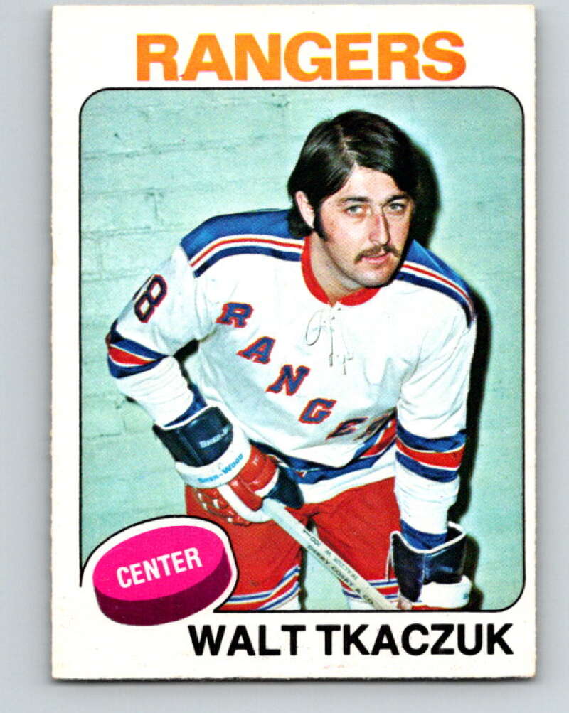 1975-76 O-Pee-Chee #128 Walt Tkaczuk New York Rangers V5738