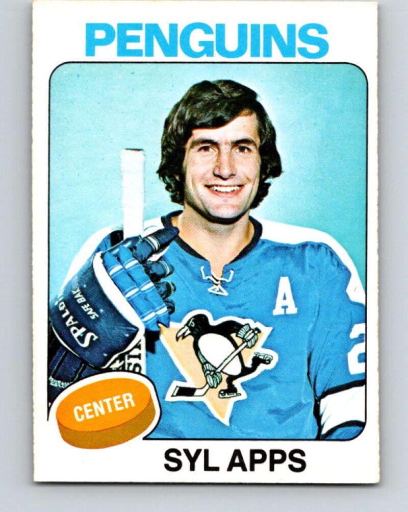 1975-76 O-Pee-Chee #130 Syl Apps Jr. Pittsburgh Penguins V5748