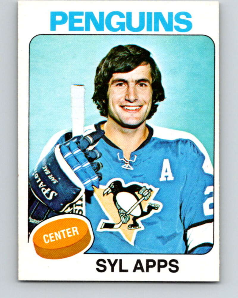 1975-76 O-Pee-Chee #130 Syl Apps Jr. Pittsburgh Penguins V5751