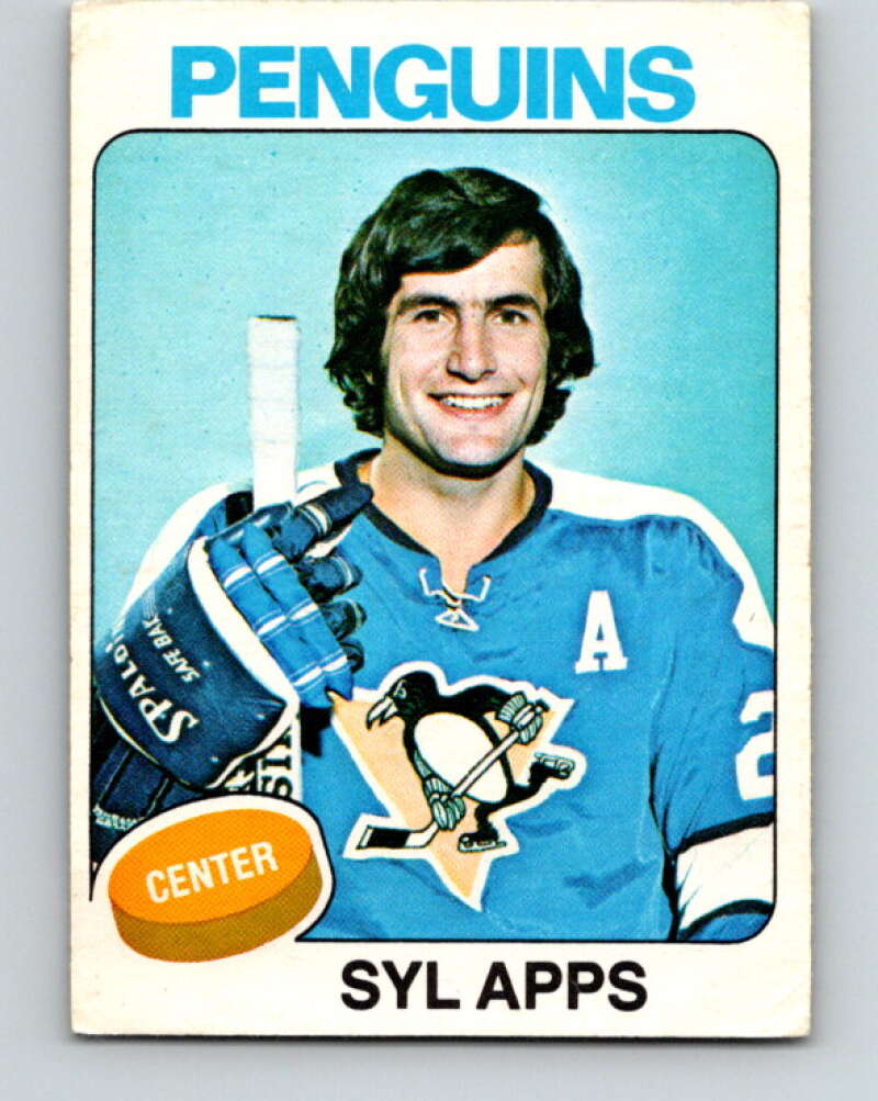 1975-76 O-Pee-Chee #130 Syl Apps Jr. Pittsburgh Penguins V5752