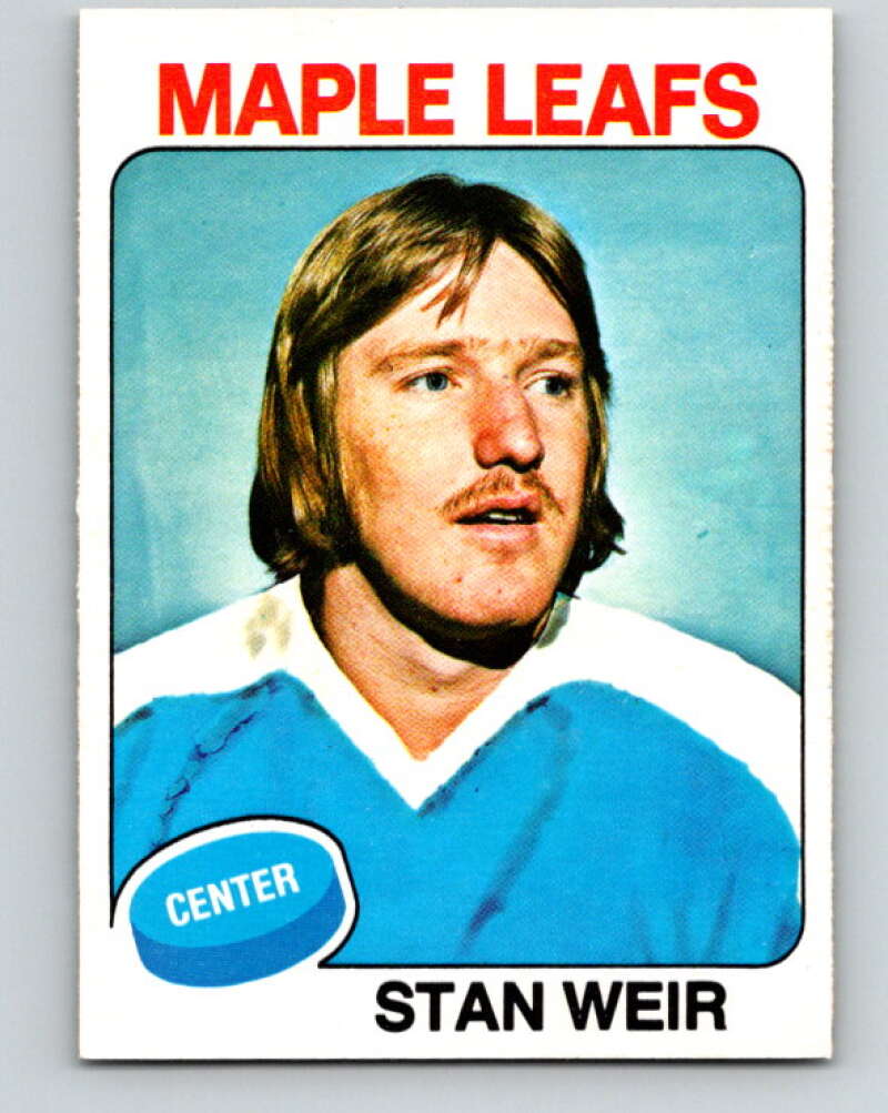 1975-76 O-Pee-Chee #132 Stan Weir Toronto Maple Leafs V5756