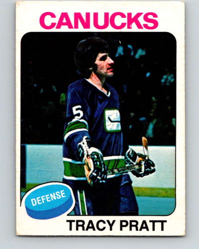 1975-76 O-Pee-Chee #133 Tracy Pratt Vancouver Canucks V5763