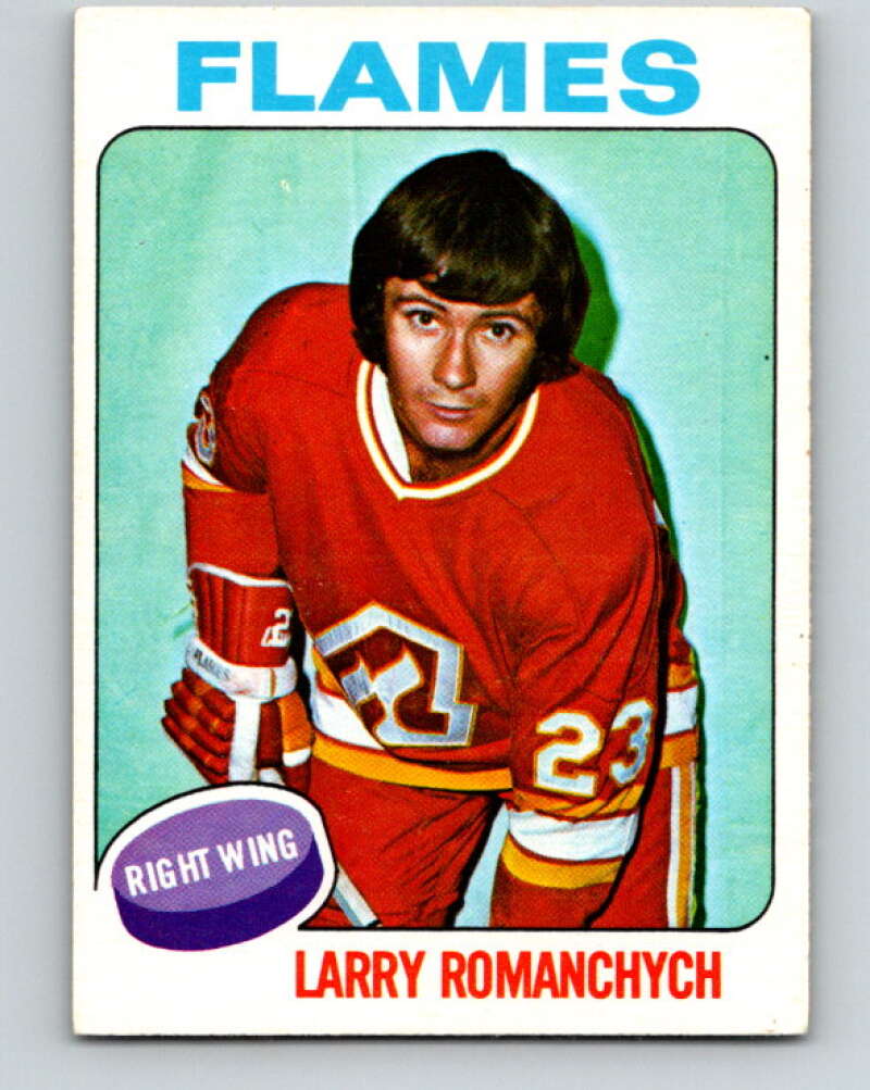 1975-76 O-Pee-Chee #153 Larry Romanchych Atlanta Flames V5848