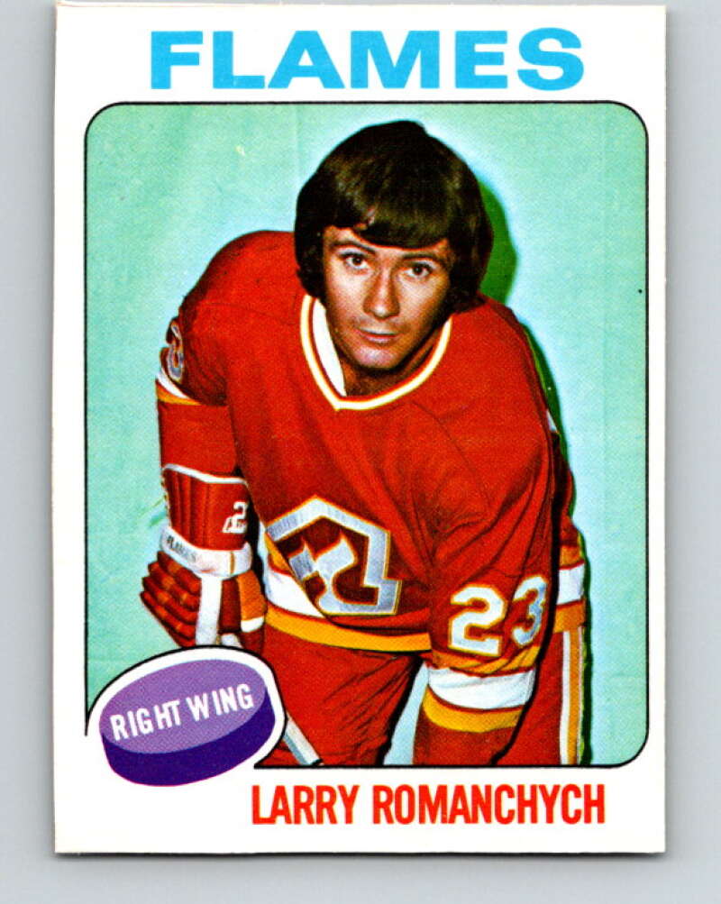 1975-76 O-Pee-Chee #153 Larry Romanchych Atlanta Flames V5850