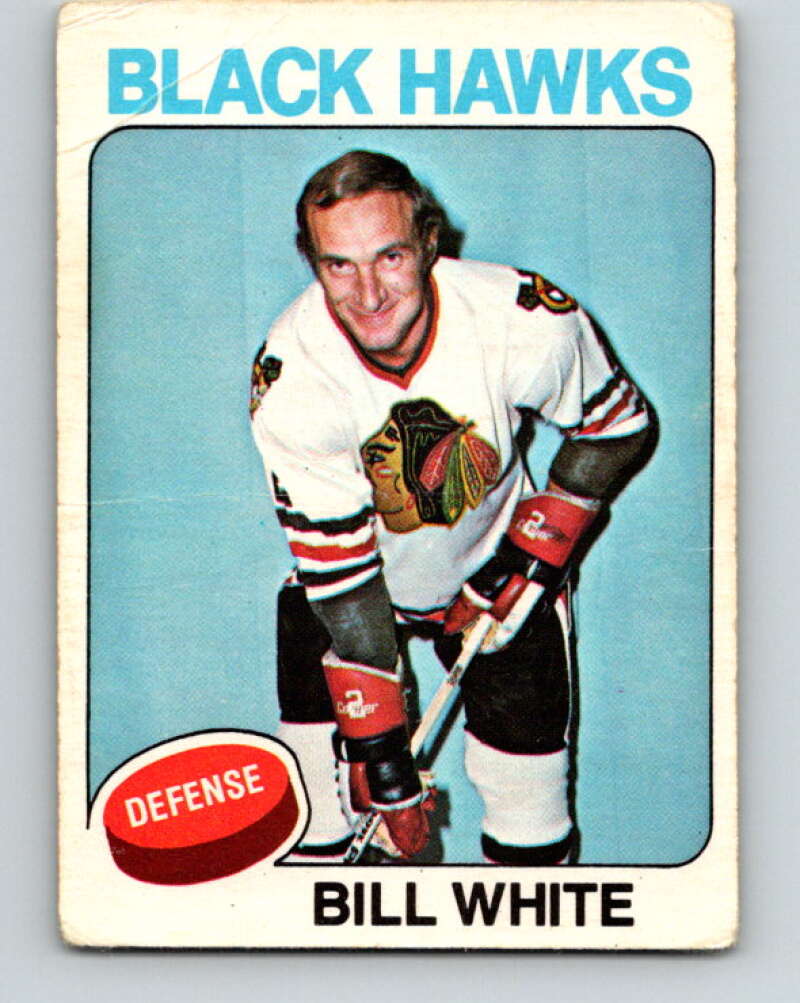 1975-76 O-Pee-Chee #157 Bill White Chicago Blackhawks V5868