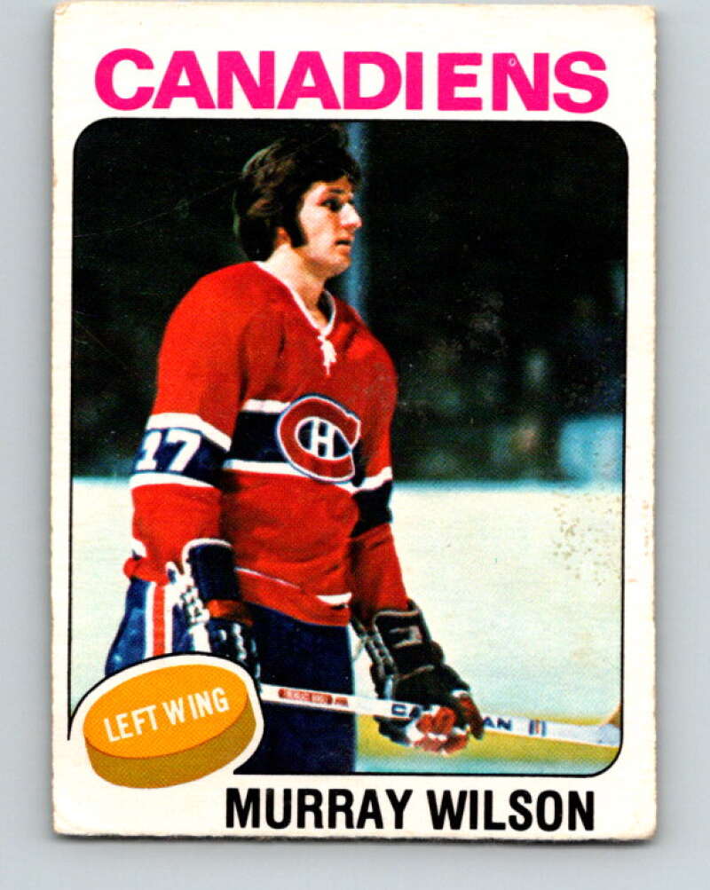 1975-76 O-Pee-Chee #162 Murray Wilson Montreal Canadiens V5886