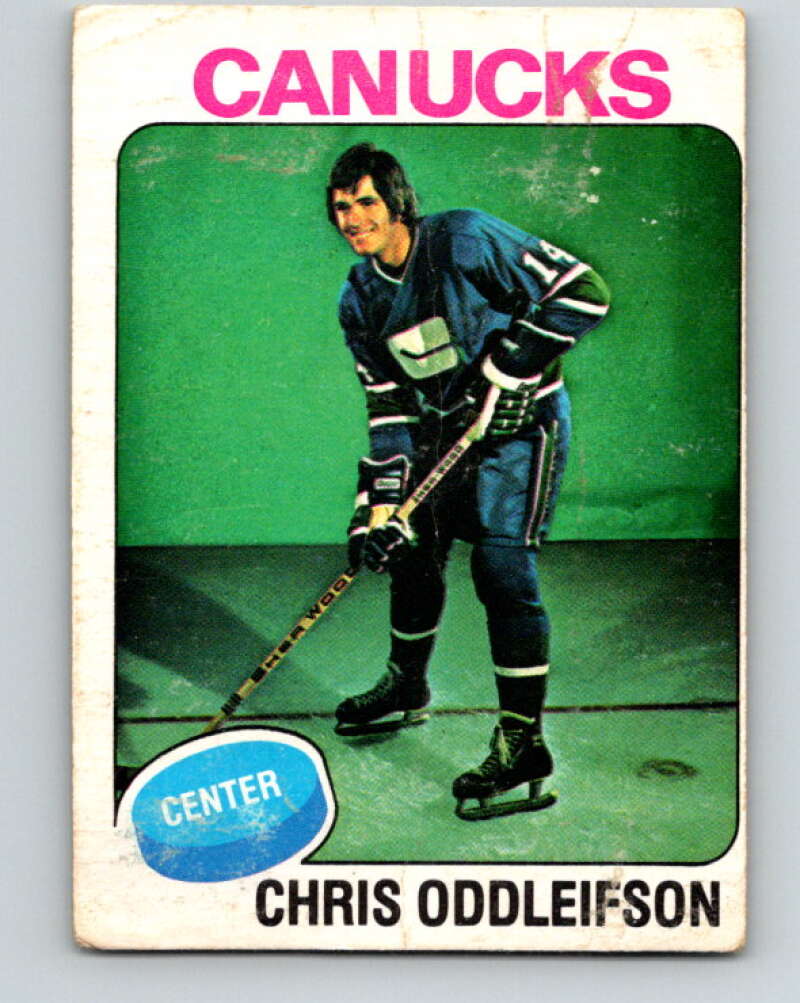 1975-76 O-Pee-Chee #169 Chris Oddleifson Vancouver Canucks V5923