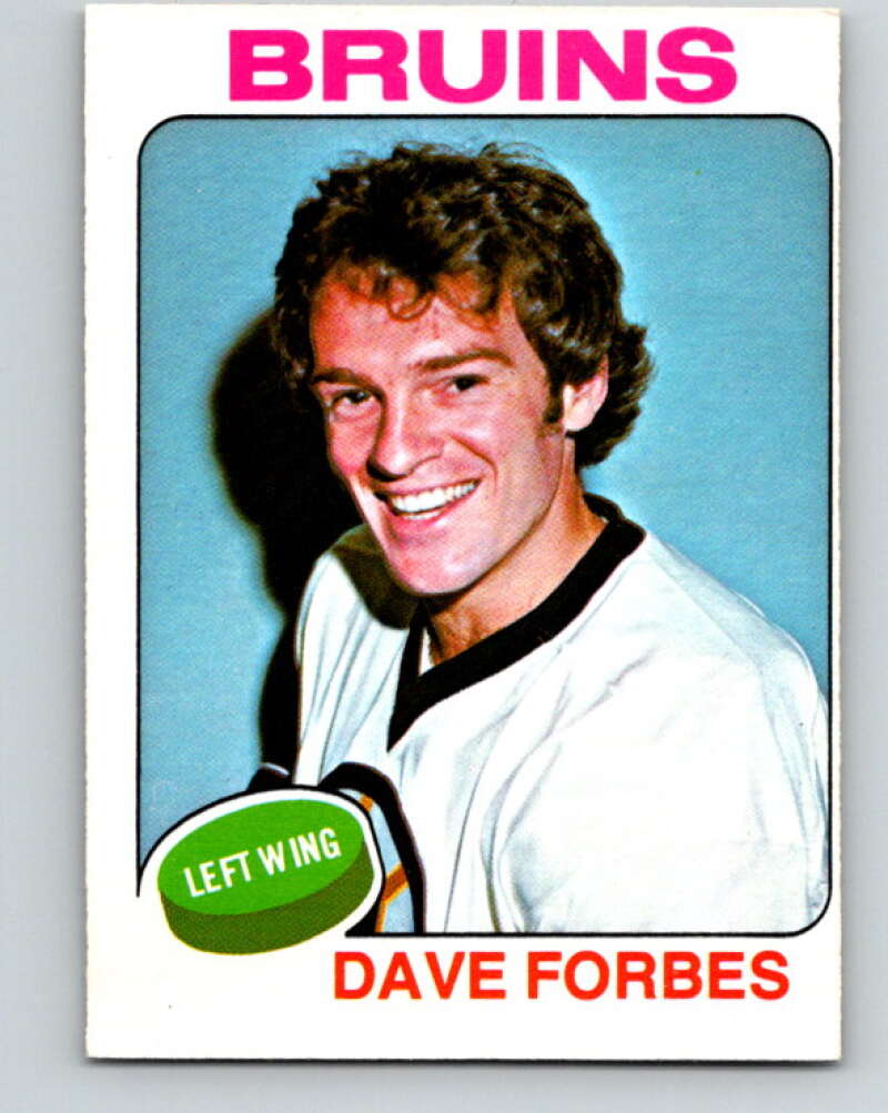 1975-76 O-Pee-Chee #173 Dave Forbes Boston Bruins V5936