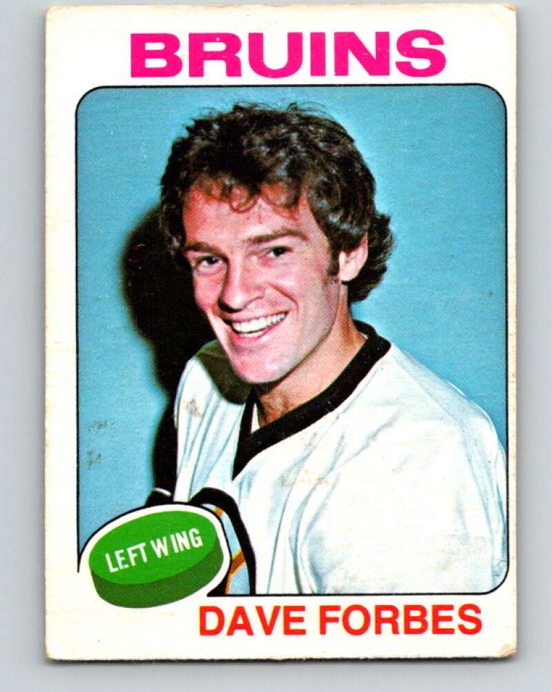 1975-76 O-Pee-Chee #173 Dave Forbes Boston Bruins V5939