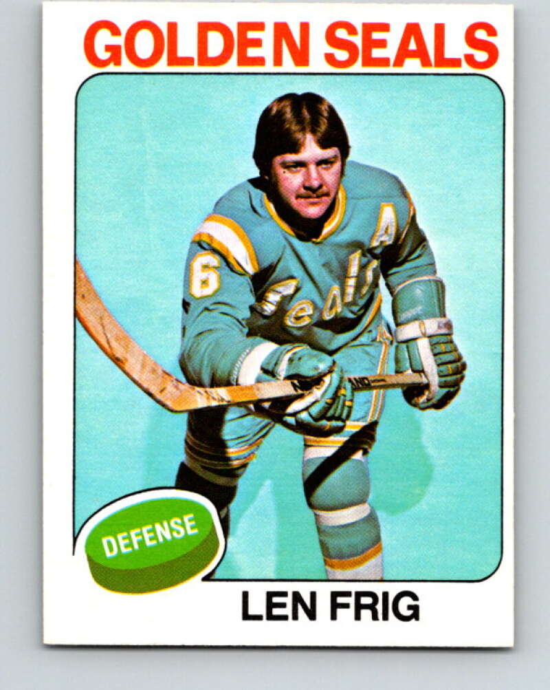 1975-76 O-Pee-Chee #174 Len Frig California Golden Seals V5941