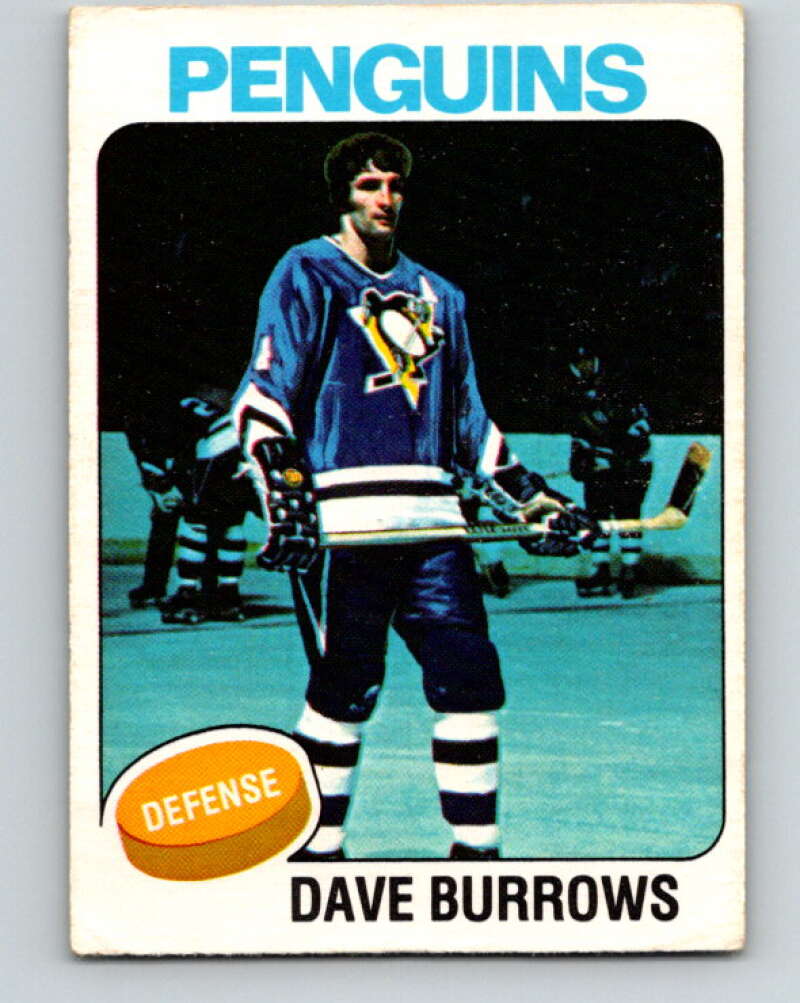 1975-76 O-Pee-Chee #186 Dave Burrows Pittsburgh Penguins V5989