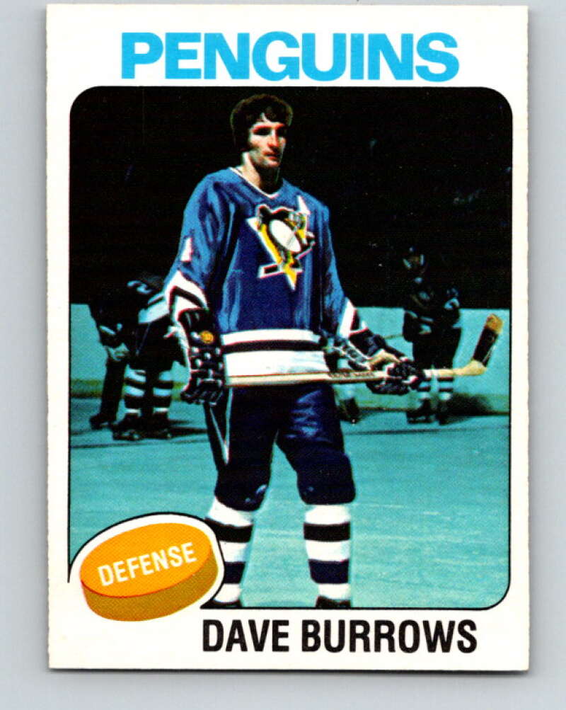 1975-76 O-Pee-Chee #186 Dave Burrows Pittsburgh Penguins V5991