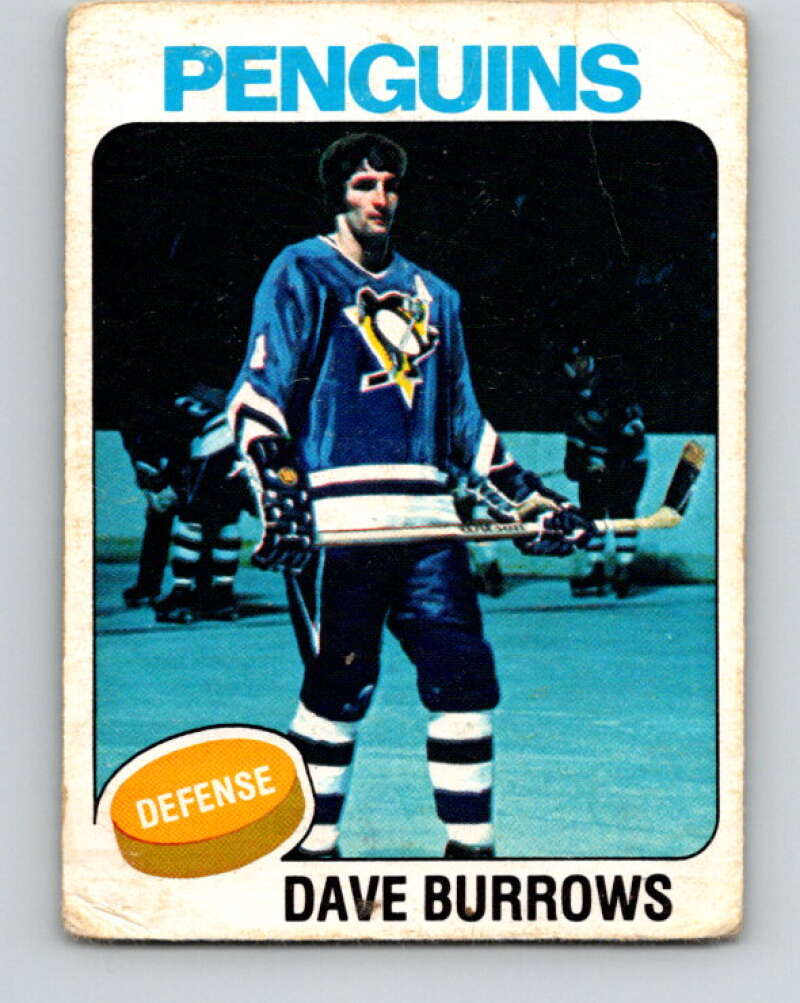 1975-76 O-Pee-Chee #186 Dave Burrows Pittsburgh Penguins V5993