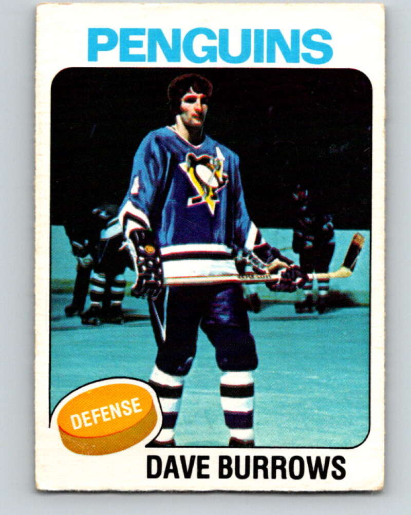 1975-76 O-Pee-Chee #186 Dave Burrows Pittsburgh Penguins V5994
