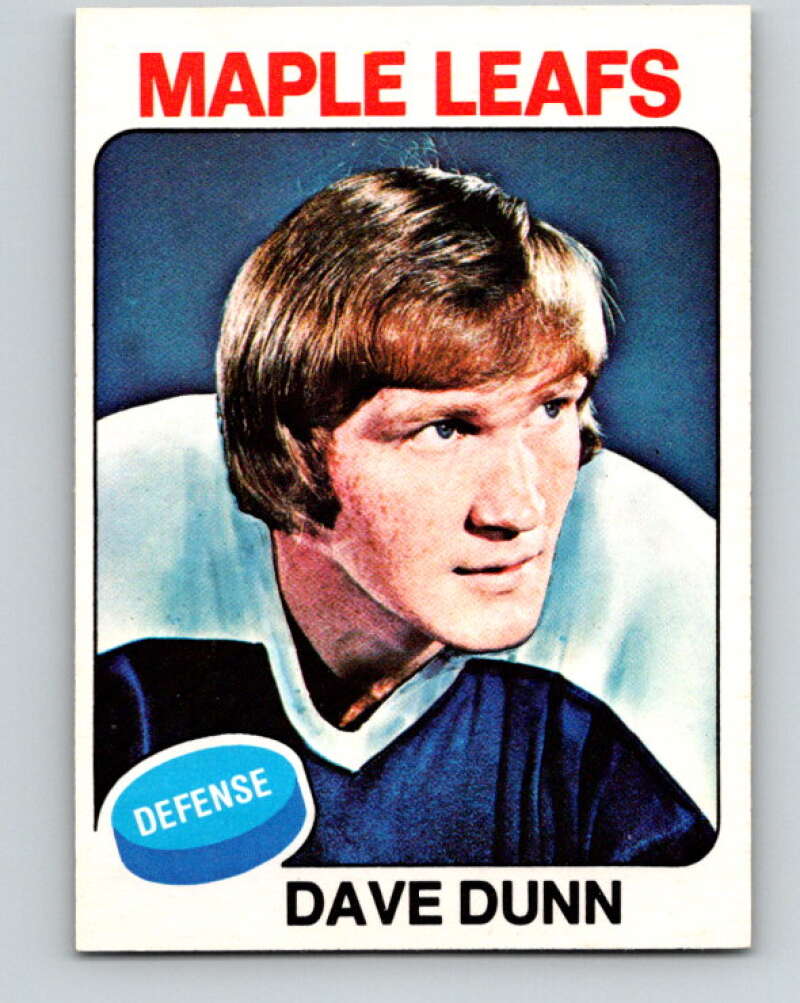 1975-76 O-Pee-Chee #187 Dave Dunn Toronto Maple Leafs V5996