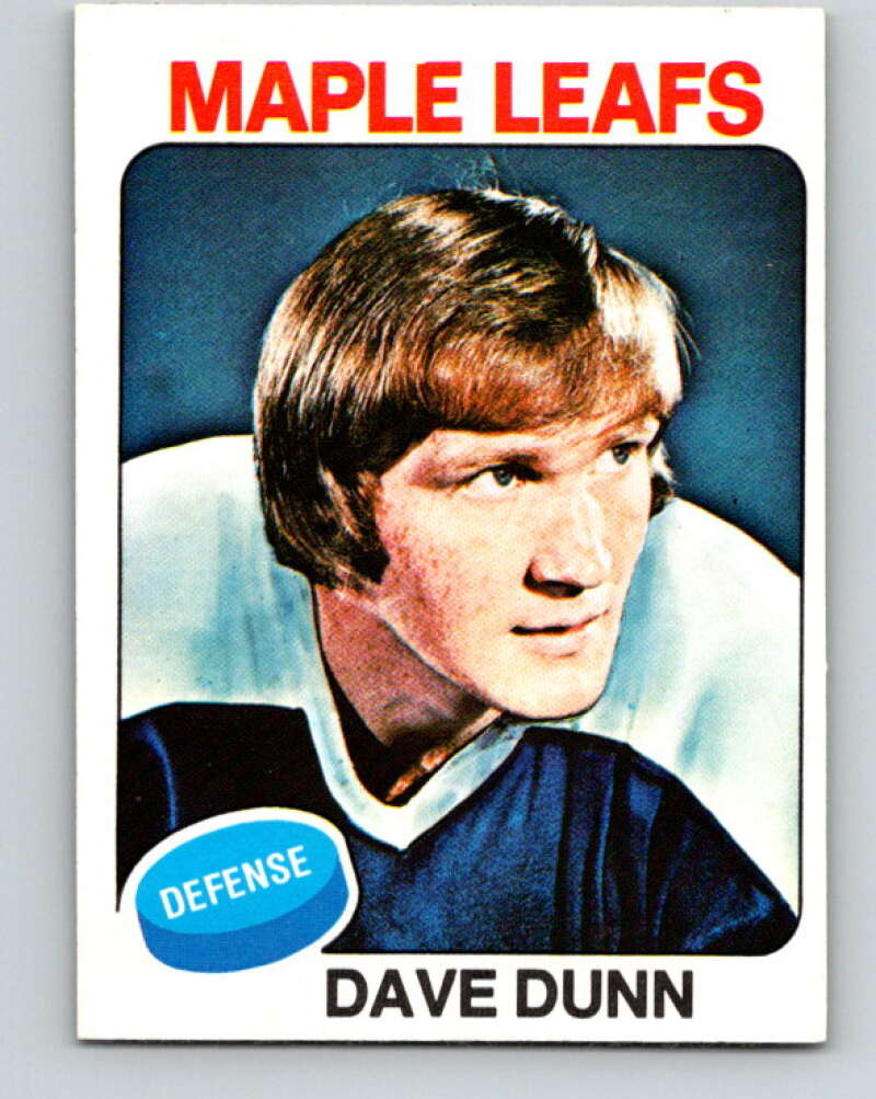 1975-76 O-Pee-Chee #187 Dave Dunn Toronto Maple Leafs V5997
