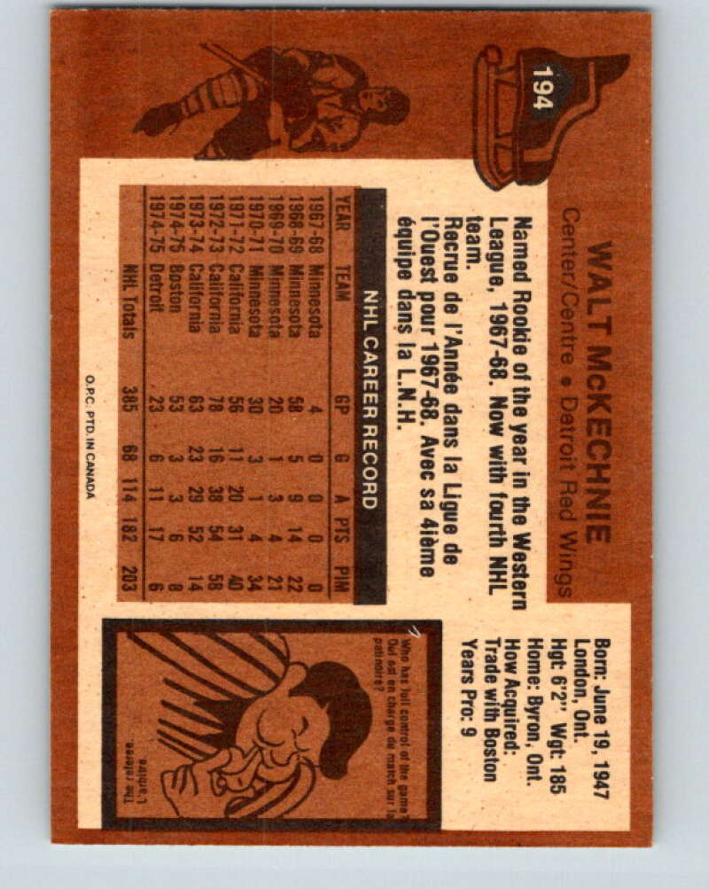 1975-76 O-Pee-Chee #193 Joey Johnston Chicago Blackhawks V6015