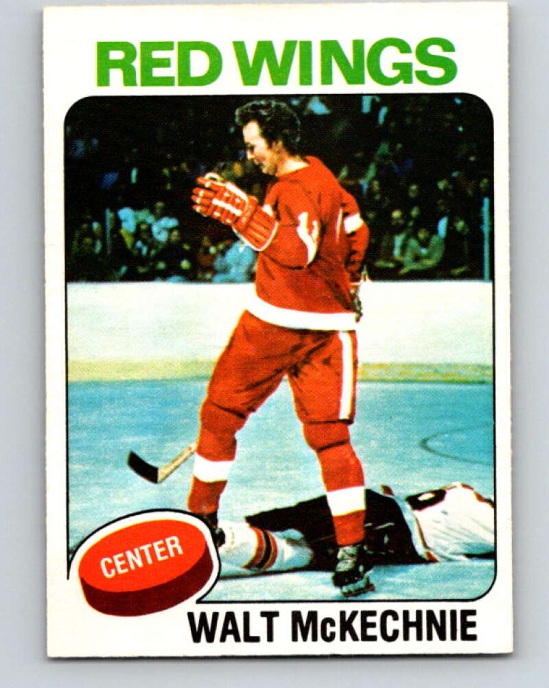 1975-76 O-Pee-Chee #194 Walt McKechnie Detroit Red Wings V6016
