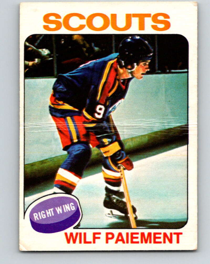 1975-76 O-Pee-Chee #195 Wilf Paiement Kansas City Scouts V6023