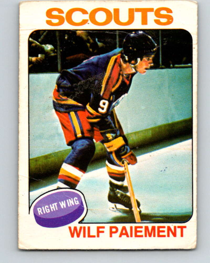 1975-76 O-Pee-Chee #195 Wilf Paiement Kansas City Scouts V6024