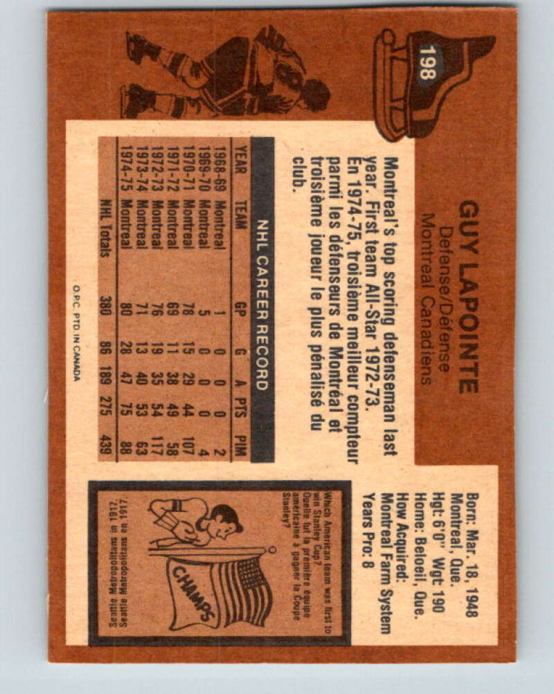 1975-76 O-Pee-Chee #197 Dean Talafous RC Rookie Minnesota North Stars V6032