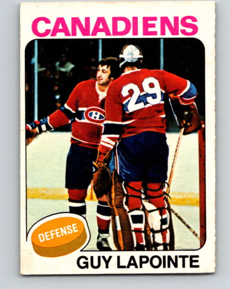 1975-76 O-Pee-Chee #198 Guy Lapointe Montreal Canadiens V6033
