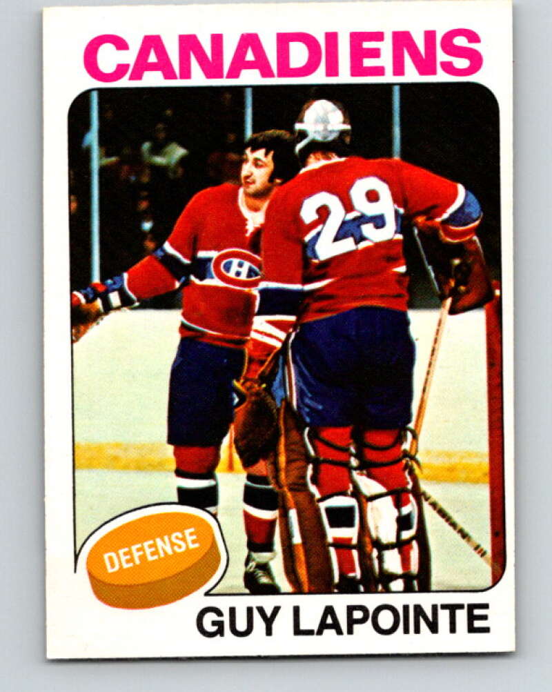 1975-76 O-Pee-Chee #198 Guy Lapointe Montreal Canadiens V6034