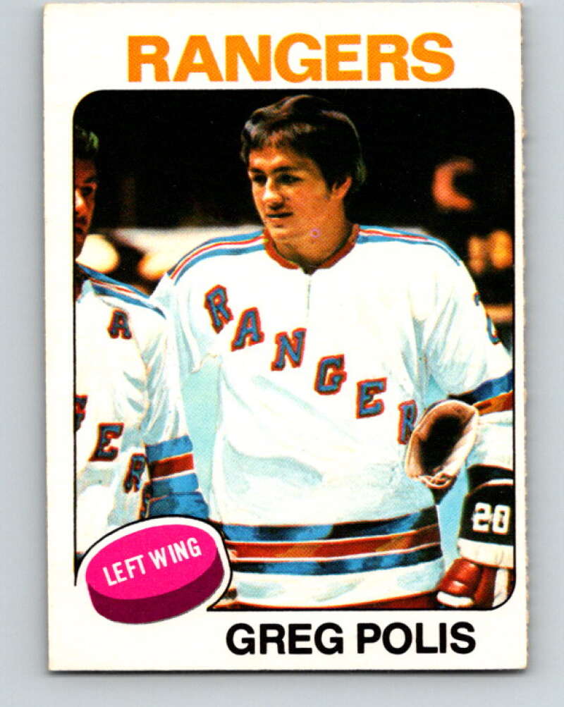 1975-76 O-Pee-Chee #201 Greg Polis New York Rangers V6044