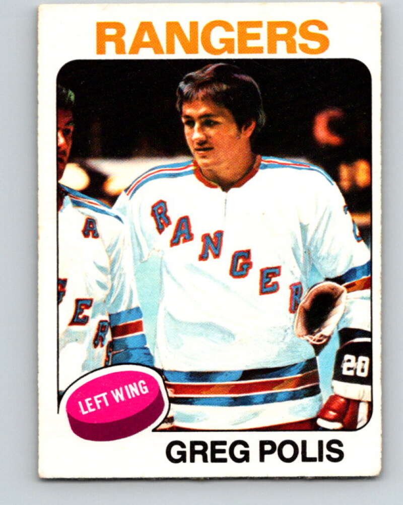 1975-76 O-Pee-Chee #201 Greg Polis New York Rangers V6045