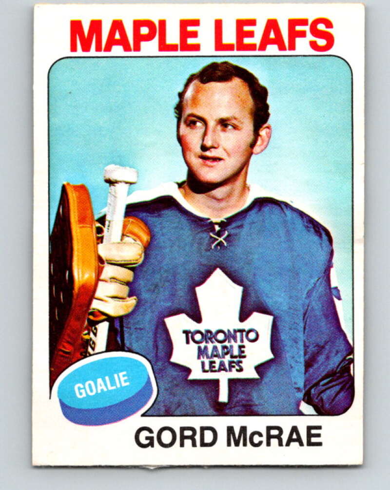 1975-76 O-Pee-Chee #203 Gord McRae RC Rookie Toronto Maple Leafs V6053